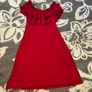 Julie brown little red dress. Soft and stretchy. Like new.